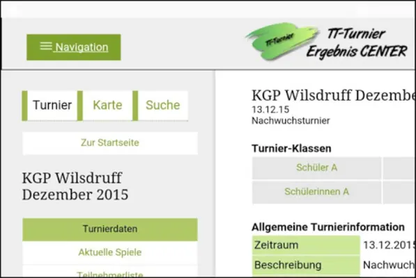 TT-Turnier ErgebnisCenter android App screenshot 1