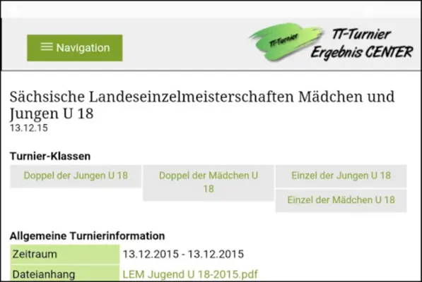 TT-Turnier ErgebnisCenter android App screenshot 3